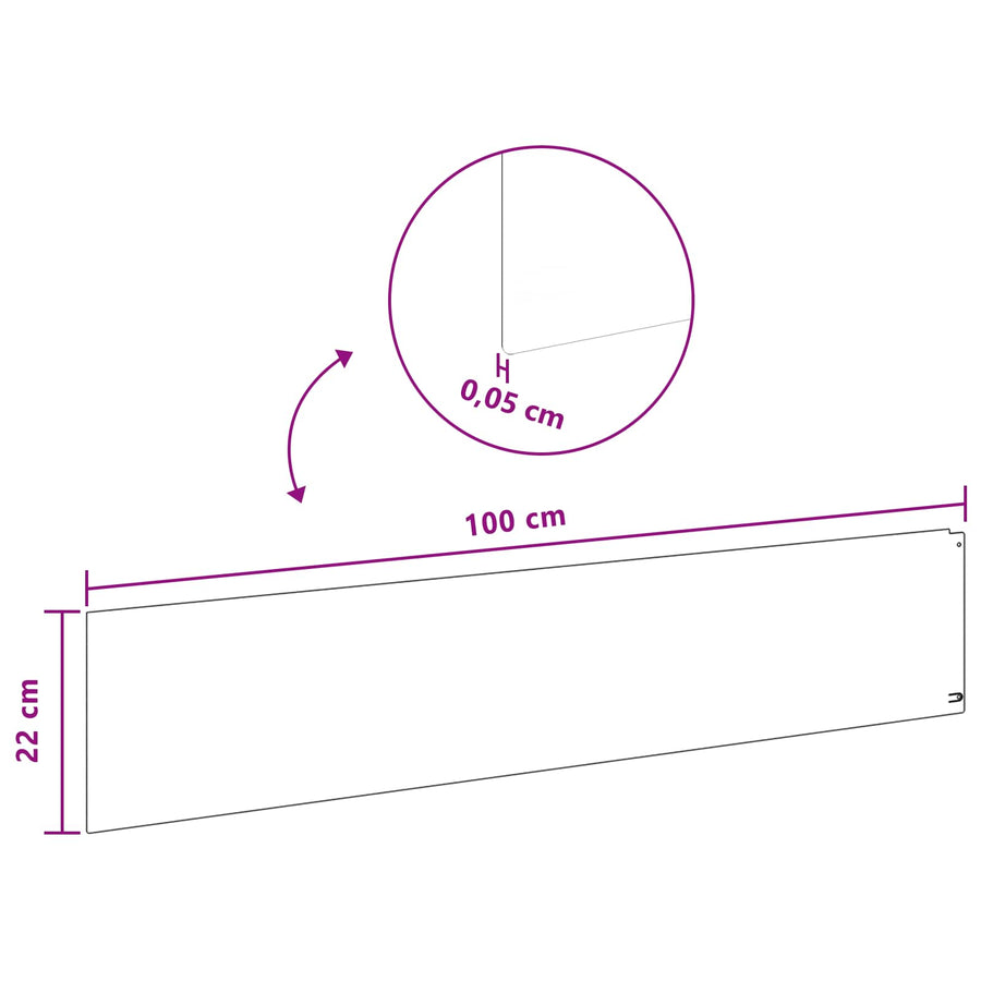 Lawn Edging 20 pcs 100 x 22 cm Steel Rusty