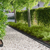 Lawn Edging 20 pcs 100 x 10 x 8 cm Steel Black