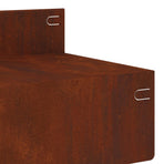 Lawn Edging 10 pcs 100 x 10 x 8 cm Steel Rusty