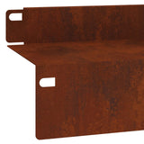Lawn Edging 10 pcs 100 x 10 x 8 cm Steel Rusty