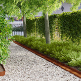 Lawn Edging 10 pcs 100 x 10 x 8 cm Steel Rusty