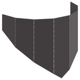 Lawn Edging 100 x 45 cm Steel Black - Front View