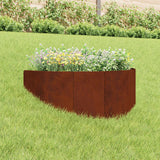 Lawn Edging 100 x 45 cm Steel Rusty