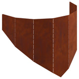 Lawn Edging 100 x 45 cm Steel Rusty - Front View