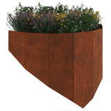 Lawn Edging 100 x 45 cm Steel Rusty