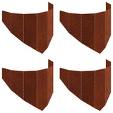 Lawn Edging 4 pcs 100 x 45 cm Steel Rusty