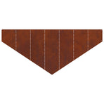 Lawn Edging 4 pcs 100 x 45 cm Steel Rusty