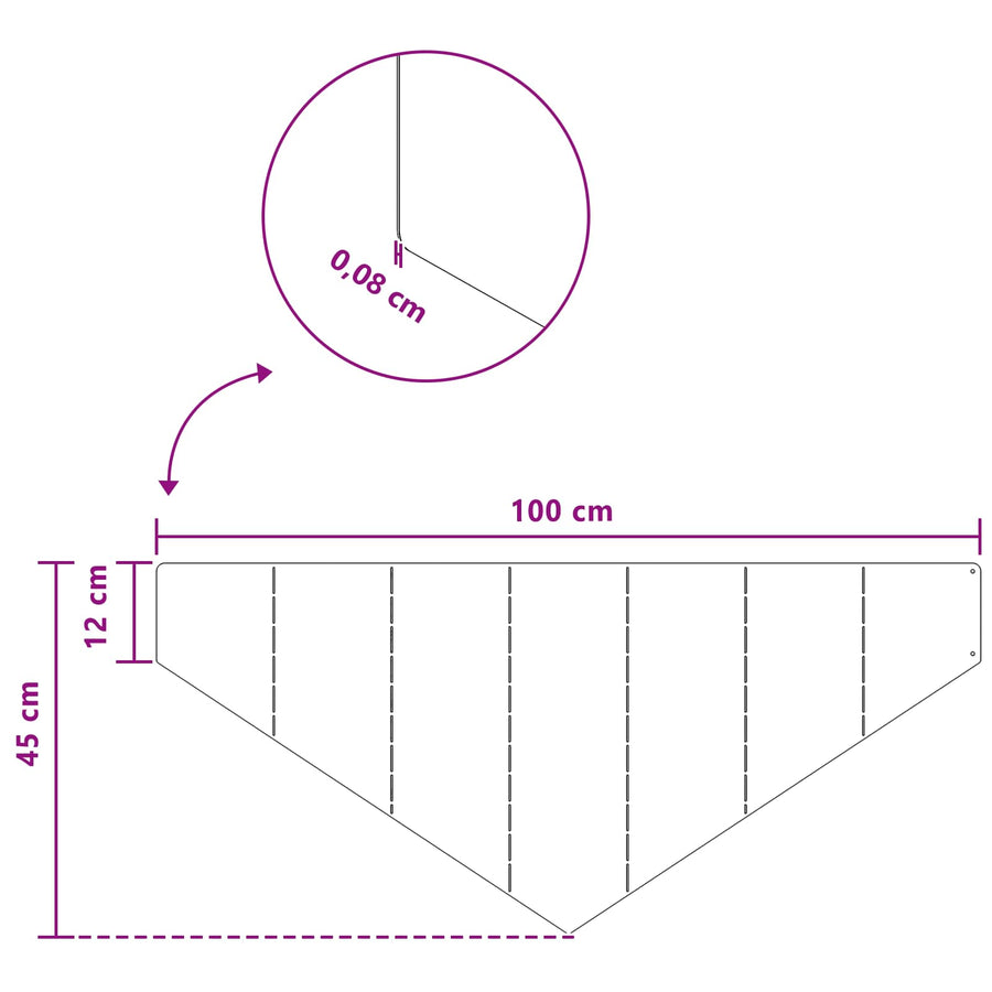 Lawn Edging 4 pcs 100 x 45 cm Steel Rusty