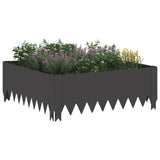 Lawn Edging 60 x 60 x 20 cm Steel Black - Side View