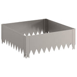 Lawn Edging 4 pcs 60 x 60 x 20 cm Steel Rusty - 45-Degree Angle