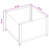 Lawn Edging 60 x 60 x 35 cm Steel Black