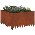 Lawn Edging 60 x 60 x 35 cm Steel Rusty