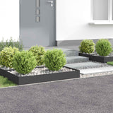 Lawn Edging 4 pcs 100 x 60 x 20 cm Steel Black