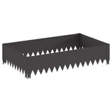 Lawn Edging 4 pcs 100 x 60 x 20 cm Steel Black