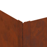 Lawn Edging 100 x 60 x 20 cm Steel Rusty - Rear View