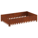 Lawn Edging 100 x 60 x 20 cm Steel Rusty