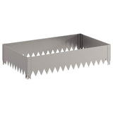 Lawn Edging 4 pcs 100 x 60 x 20 cm Steel Rusty - Top-Down View