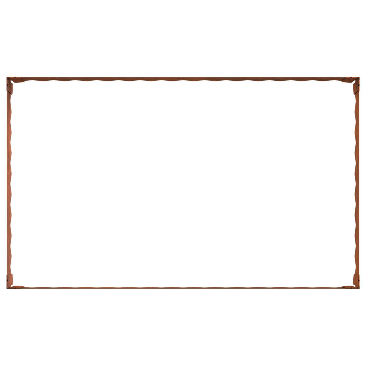 Lawn Edging 4 pcs 100 x 60 x 20 cm Steel Rusty