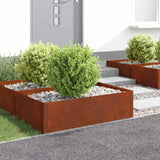 Lawn Edging 100 x 60 x 35 cm Steel Rusty