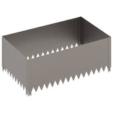 Lawn Edging 4 pcs 100 x 60 x 35 cm Steel Rusty