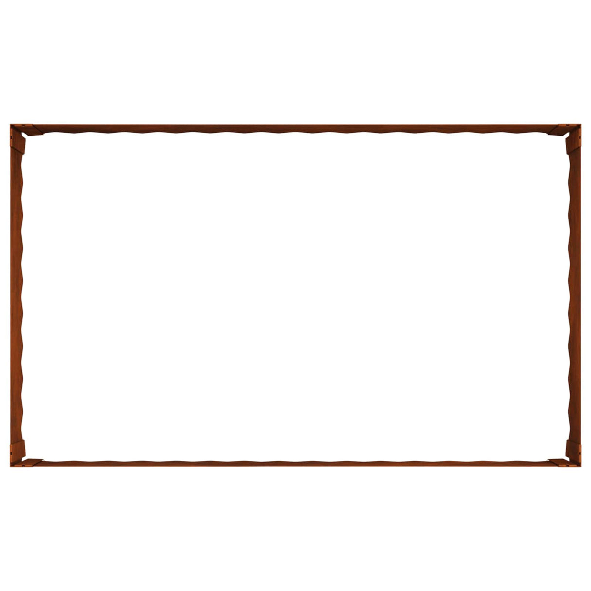 Lawn Edging 4 pcs 100 x 60 x 35 cm Steel Rusty