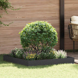 Lawn Edging 100 x 100 x 20 cm Steel Black