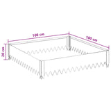 Lawn Edging 100 x 100 x 20 cm Steel Black