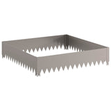 Lawn Edging 100 x 100 x 20 cm Steel Rusty - Top-Down View