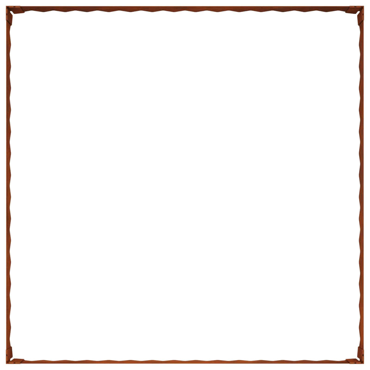 Lawn Edging 4 pcs 100 x 100 x 20 cm Steel Rusty