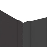 Lawn Edging 100 x 100 x 35 cm Steel Black - 45-Degree Angle