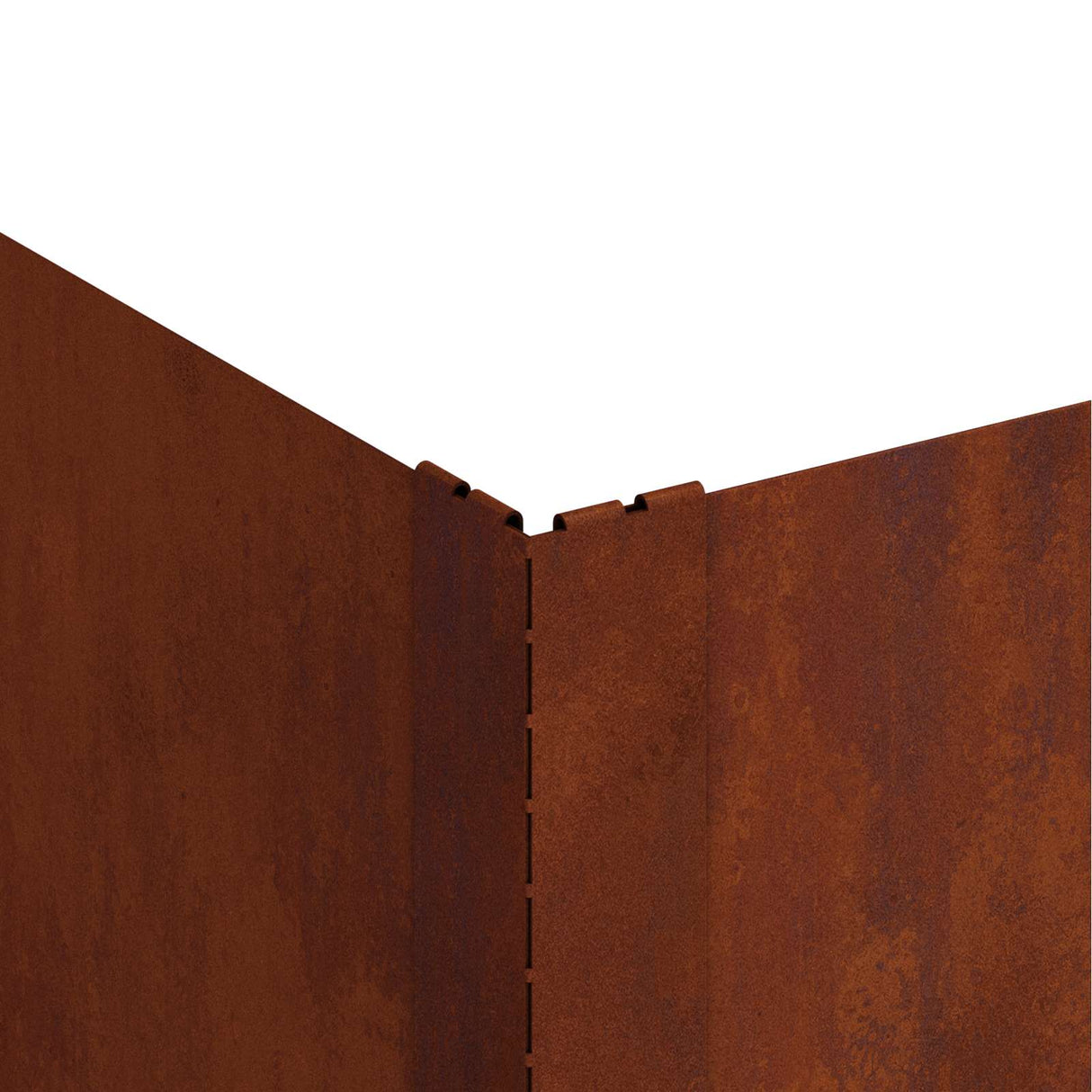 Lawn Edging 4 pcs 100 x 100 x 35 cm Steel Rusty