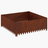 Lawn Edging 4 pcs 100 x 100 x 35 cm Steel Rusty