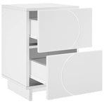 Bedside Cabinet 2 pcs White 33.5 x 34.5 x 50 cm Engineered Wood