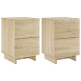 Bedside Cabinet 2 pcs Sonoma Oak 33.5 x 34.5 x 50 cm