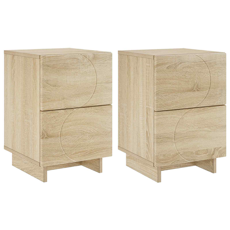 Bedside Cabinet 2 pcs Sonoma Oak 33.5 x 34.5 x 50 cm