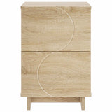Bedside Cabinet 2 pcs Sonoma Oak 33.5 x 34.5 x 50 cm - Top-Down View