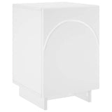 Bedside Cabinet White 33.5 x 34.5 x 50 cm Engineered Wood - Front View