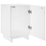 Bedside Cabinet White 33.5 x 34.5 x 50 cm Engineered Wood - Side View