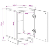 Bedside Cabinet White 33.5 x 34.5 x 50 cm Engineered Wood