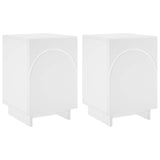 Bedside Cabinet 2 pcs White 33.5 x 34.5 x 50 cm Engineered Wood