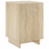 Bedside Cabinet Sonoma Oak 33.5 x 34.5 x 50 cm Engineered Wood - Front View