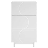 Bedside Cabinet White 33.5 x 34.5 x 60 cm Engineered Wood