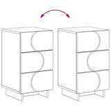 Bedside Cabinet White 33.5 x 34.5 x 60 cm Engineered Wood