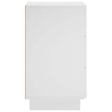 Bedside Cabinet White 33.5 x 34.5 x 60 cm Engineered Wood - 45-Degree Angle
