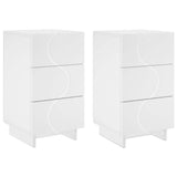Bedside Cabinet 2 pcs White 33.5 x 34.5 x 60 cm Engineered Wood