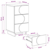 Bedside Cabinet 2 pcs Sonoma Oak 33.5 x 34.5 x 60 cm - Extra Image