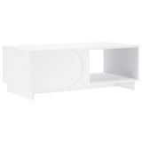 Coffee Table White 95 x 50.5 x 35 cm Engineered Wood - Front View
