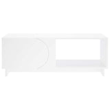 Coffee Table White 95 x 50.5 x 35 cm Engineered Wood - Top-Down View
