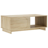 Coffee Table Sonoma Oak 95 x 50.5 x 35 cm Engineered Wood - Front View