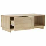 Coffee Table Sonoma Oak 95 x 50.5 x 35 cm Engineered Wood - Side View